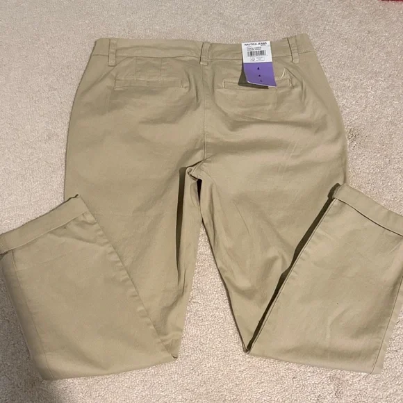 NWT- Nautica Jeans Women's Khaki Straight Leg Pants - Picture 6 of 10